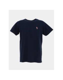 T-shirt à manches courtes patchsurfeuse bleu marine homme - Pullin