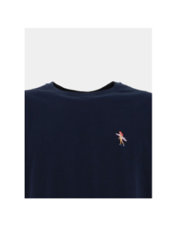 T-shirt à manches courtes patchsurfeuse bleu marine homme - Pullin