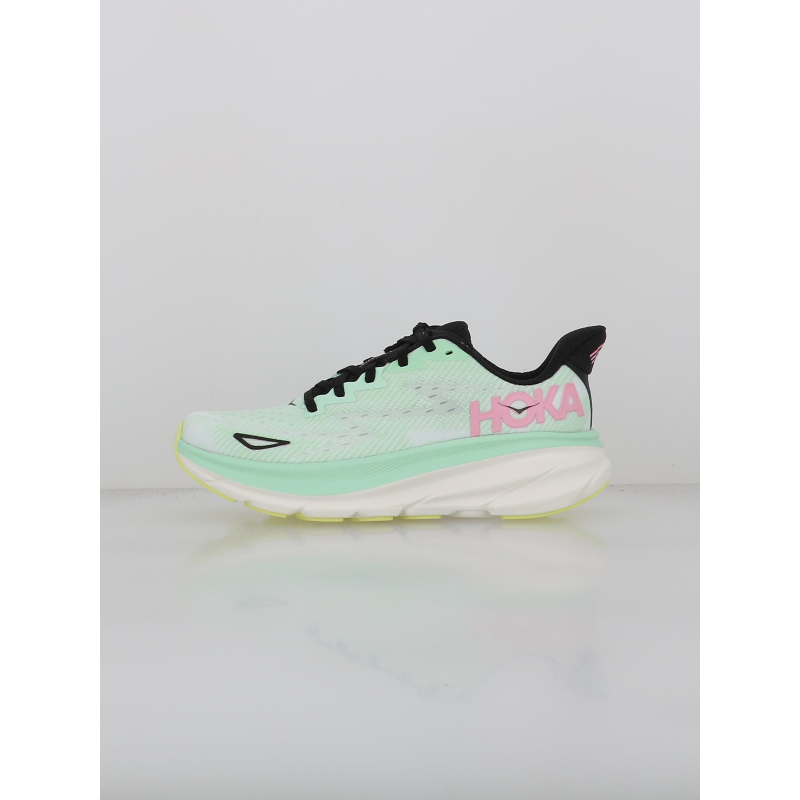 Chaussures de running clifton 9 vert femme - Hoka
