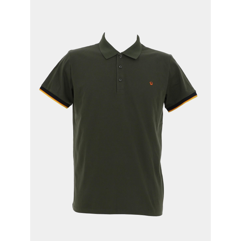 Polo stretch mc gracht kaki homme - Benson & Cherry