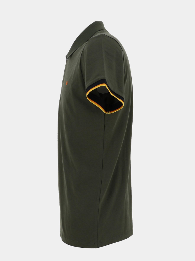 Polo stretch mc gracht kaki homme - Benson & Cherry