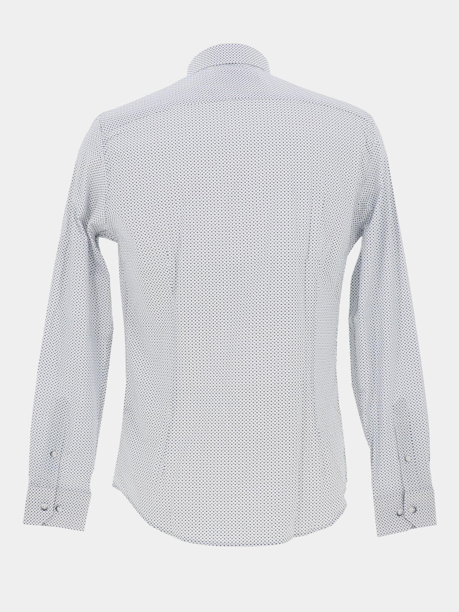 Chemise à motif lehan blanc homme - Benson & Cherry