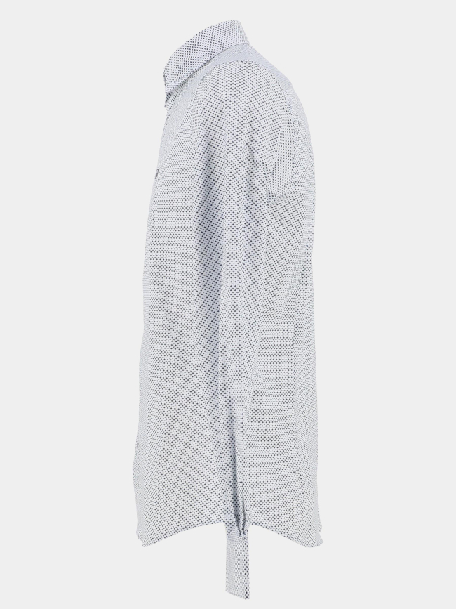Chemise à motif lehan blanc homme - Benson & Cherry