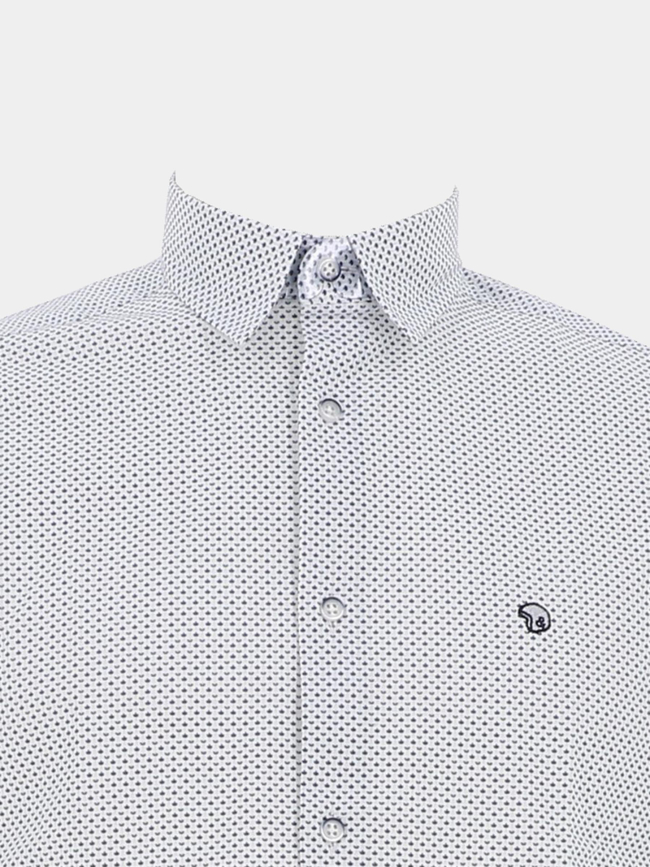 Chemise à motif lehan blanc homme - Benson & Cherry