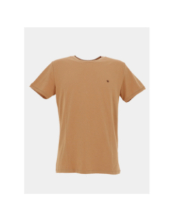 T-shirt stretch mc twist marron homme - Benson & Cherry