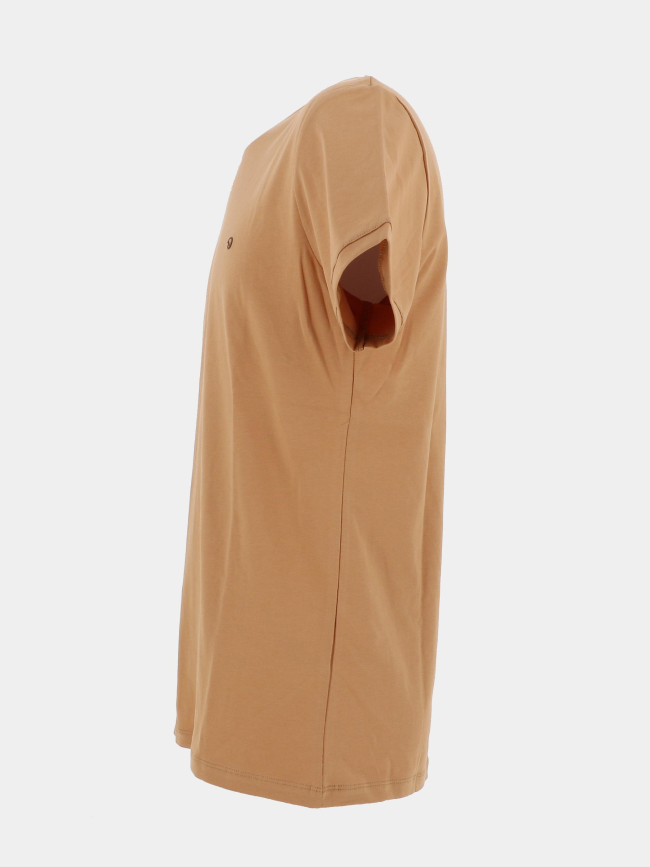 T-shirt stretch mc twist marron homme - Benson & Cherry