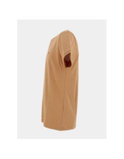 T-shirt stretch mc twist marron homme - Benson & Cherry