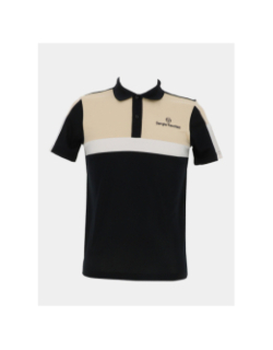 Polo manches courtes alata beige noir homme - Sergio Tacchini