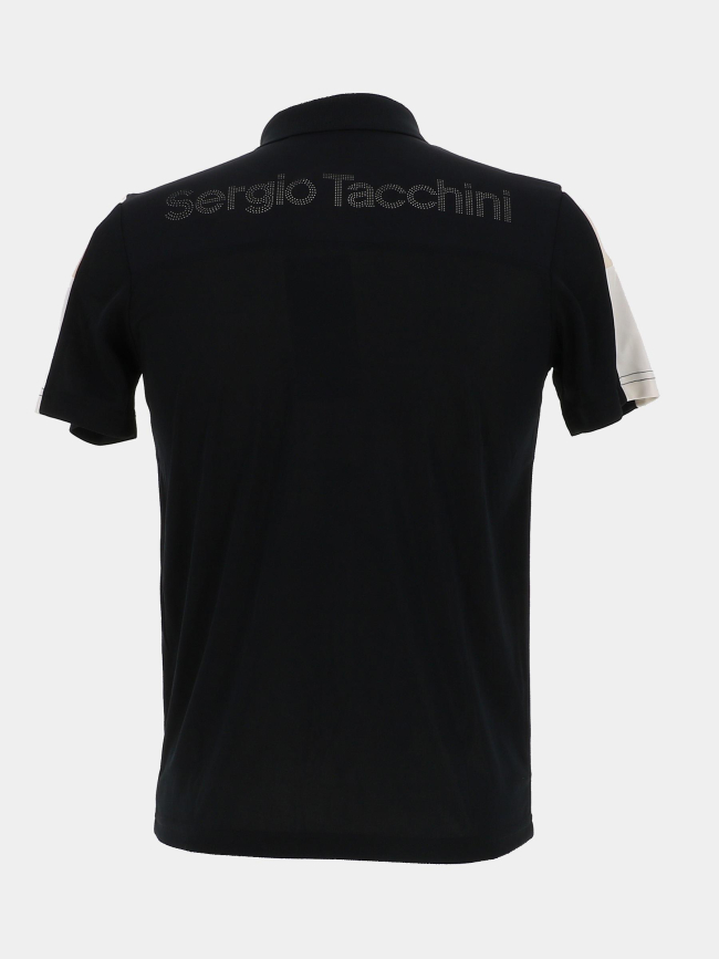 Polo manches courtes alata beige noir homme - Sergio Tacchini