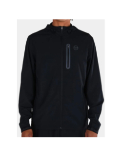 Veste de sport à capuche pelle noir homme - Sergio Tacchini