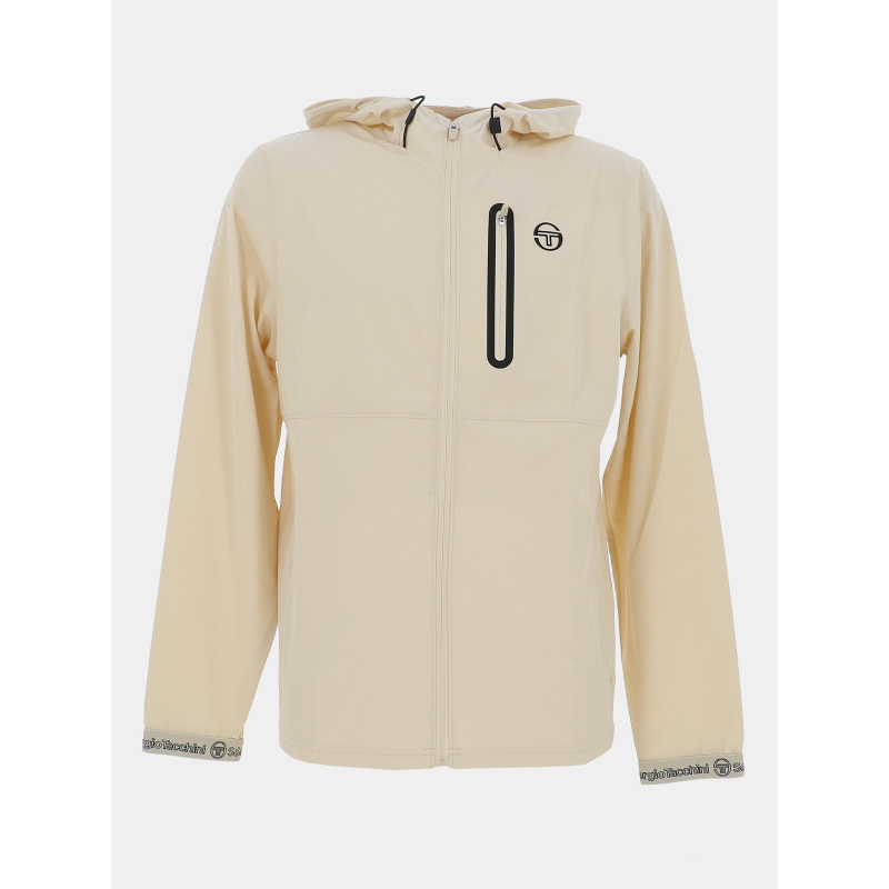 Veste de sport à capuche pelle beige homme - Sergio Tacchini