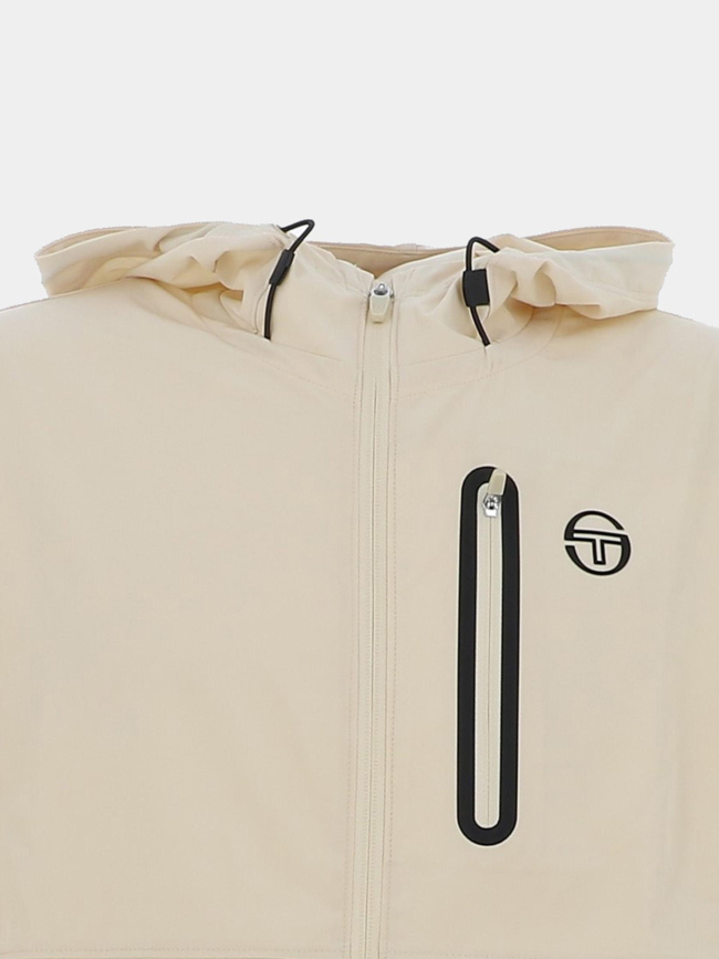 Veste de sport à capuche pelle beige homme - Sergio Tacchini