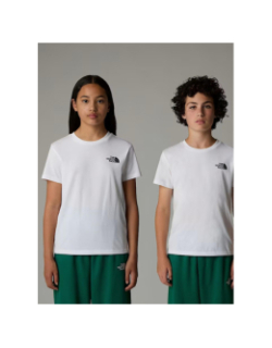 T-shirt mc simple dome blanc enfant - The North Face
