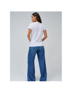 T-shirt à manches courtes avec logo et perles blanc femme - Salsa