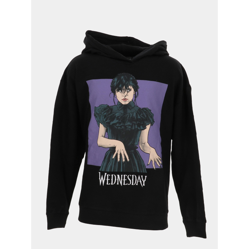 Sweat à capuche mercredi danse noir fille - Name It