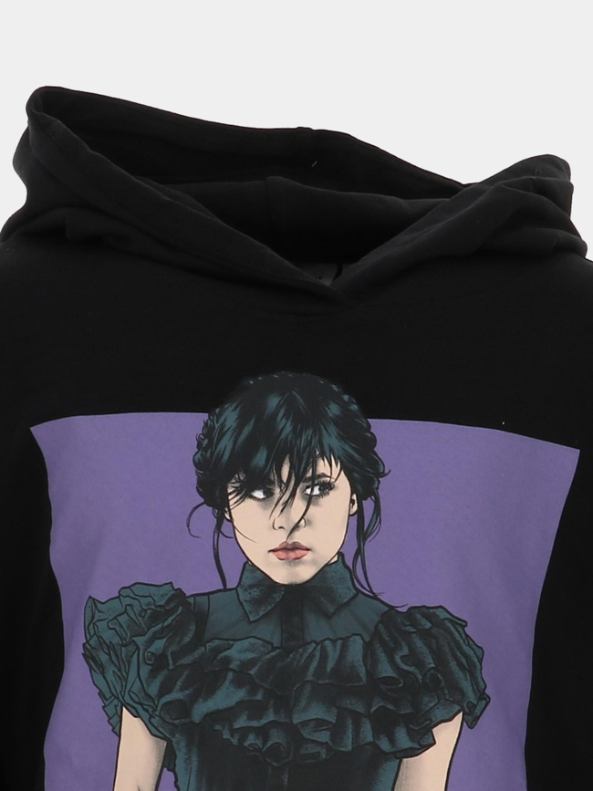 Sweat à capuche mercredi danse noir fille - Name It