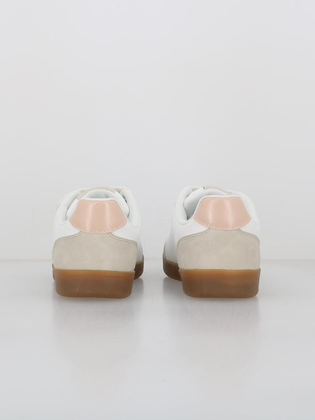 Baskets à scratch palma blanc femme - Le Temps Des Cerises