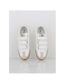 Baskets à scratch palma blanc femme - Le Temps Des Cerises