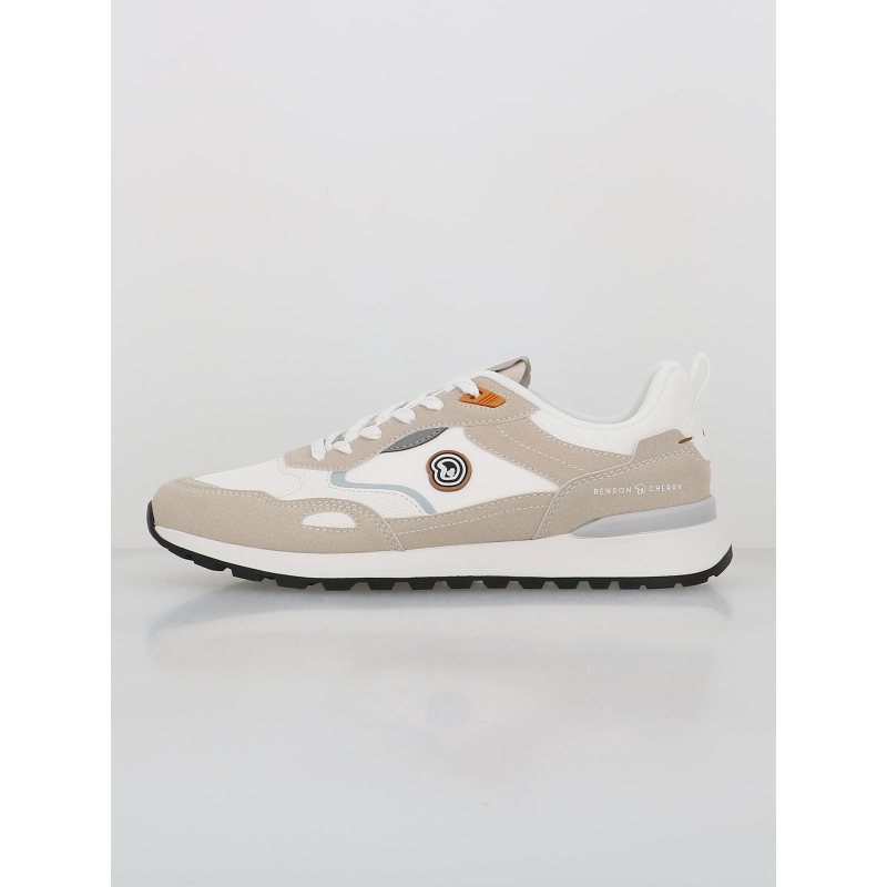 Baskets dielle blanc beige homme - Benson & Cherry
