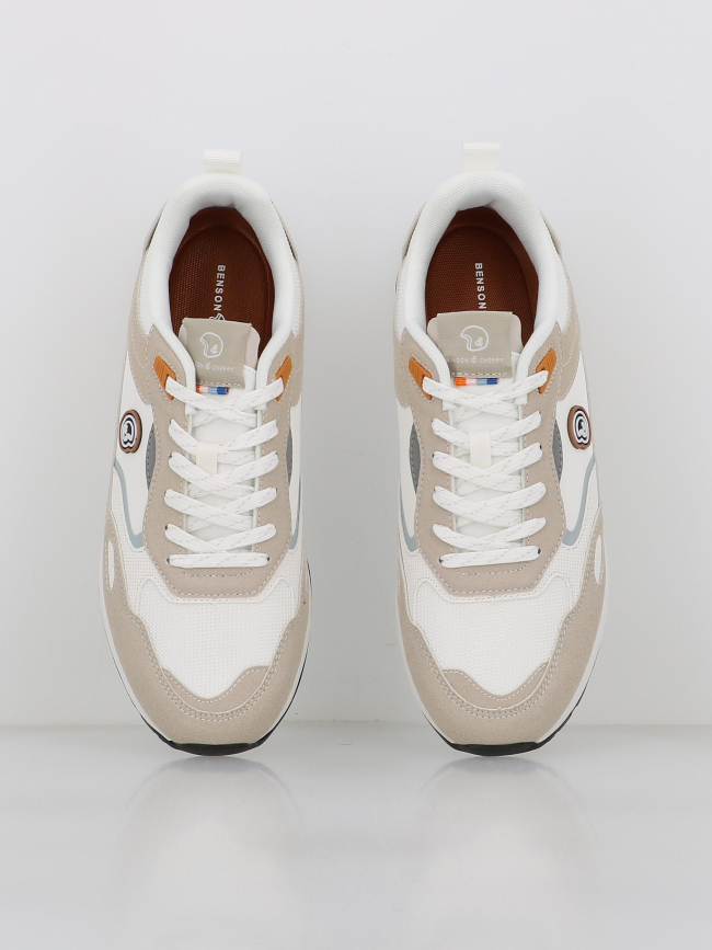 Baskets dielle blanc beige homme - Benson & Cherry