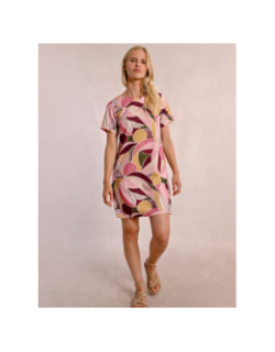 Robe droite courte imprimée multicolore femme - Molly Bracken