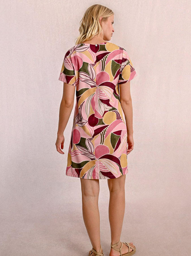 Robe droite courte imprimée multicolore femme - Molly Bracken