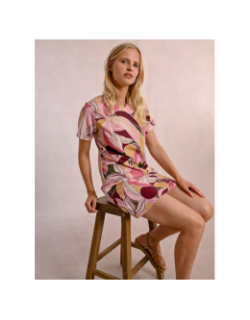 Robe droite courte imprimée multicolore femme - Molly Bracken