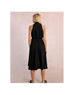 Robe mi-longue col v noir femme - Molly Bracken