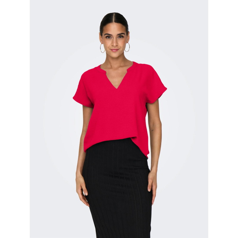 Top à manches courtes jdylion rouge femme - JDY