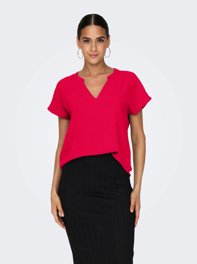 Top à manches courtes jdylion rouge femme - JDY