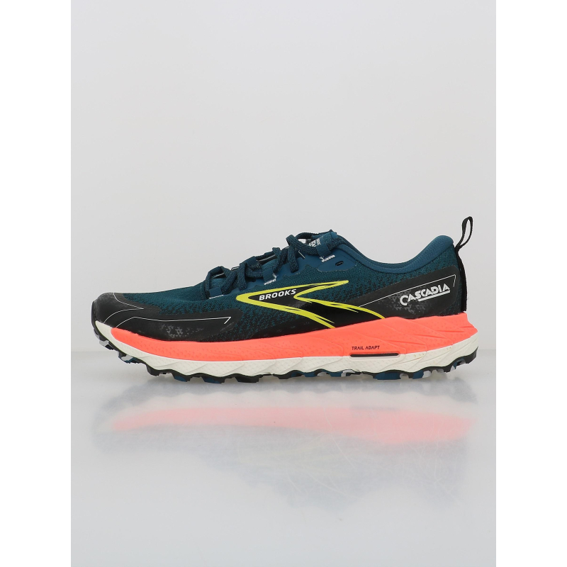 Chaussures de trail cascadia 18 bleu noir rose homme - Brooks