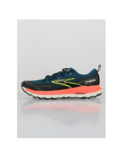 Chaussures de trail cascadia 18 bleu noir rose homme - Brooks