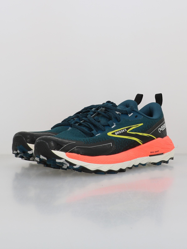 Chaussures de trail cascadia 18 bleu noir rose homme - Brooks