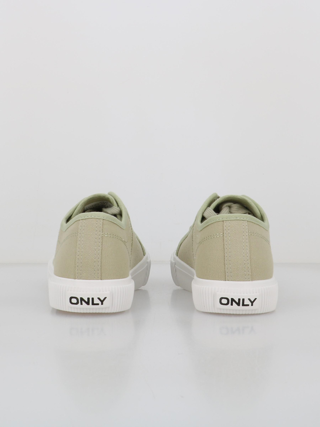 Baskets en toile nicola vert femme - Only