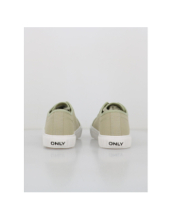 Baskets en toile nicola vert femme - Only