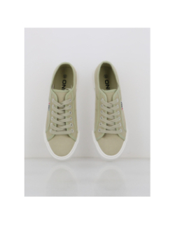 Baskets en toile nicola vert femme - Only