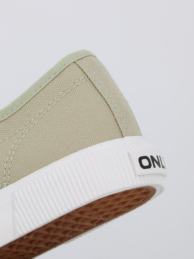 Baskets en toile nicola vert femme - Only