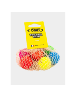 Pack de 6 buts de pétanque en bois gravés multicolore - Obut