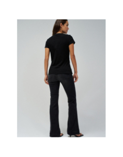 T-shirt à manches courtes avec logo et perles noir femme - Salsa