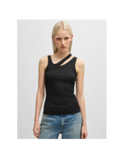 Débardeur côtelé datrus noir femme - Hugo