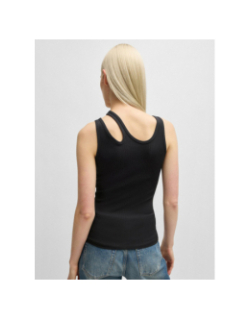 Débardeur côtelé datrus noir femme - Hugo