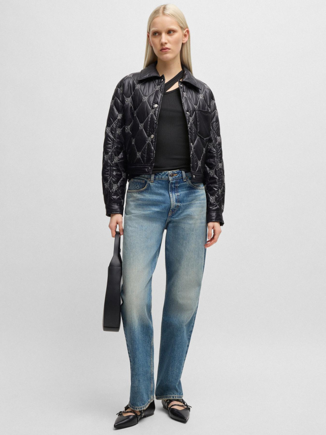 Débardeur côtelé datrus noir femme - Hugo