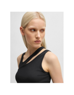 Débardeur côtelé datrus noir femme - Hugo