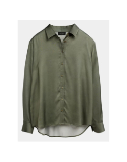 Chemise en satin c-leo kaki femme - Teddy Smith