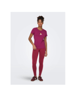 T-shirt de sport onbsunny life pourpre femme - Only