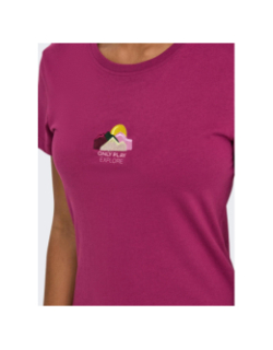 T-shirt de sport onbsunny life pourpre femme - Only