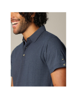 Chemise à manches courtes rainleso bleu homme - Deeluxe