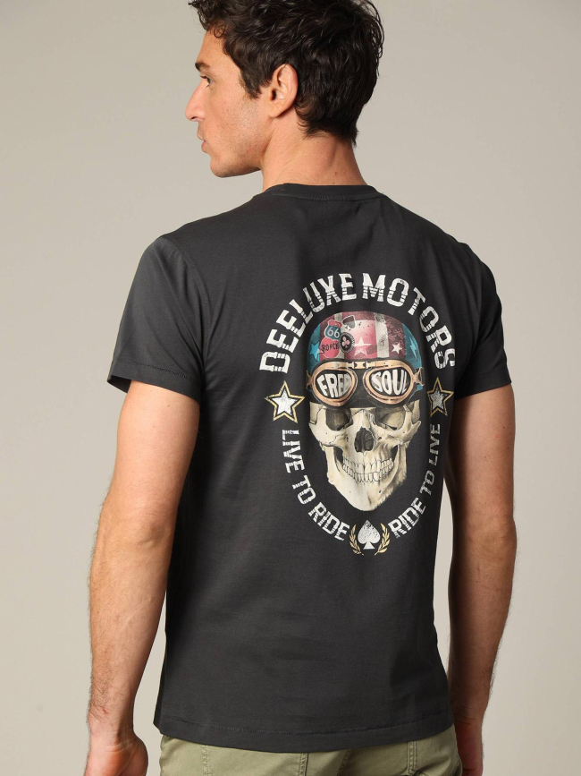 T-shirt à manches courtes dekari noir homme - Deeluxe