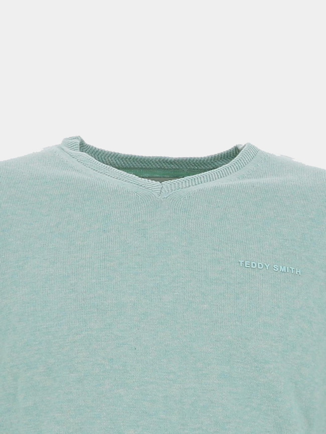 Pull col v pulser 3 vert d'eau homme - Teddy Smith