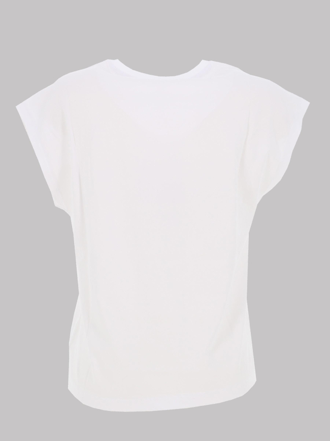 T-shirt col v uni charlize blanc femme - Tiffosi